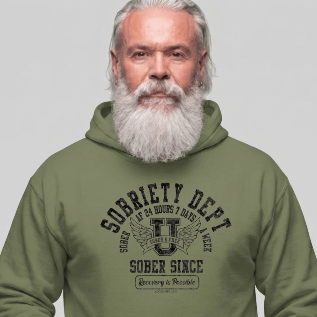 Recovery Hoodie | Men's Sobriety Dept 24/7