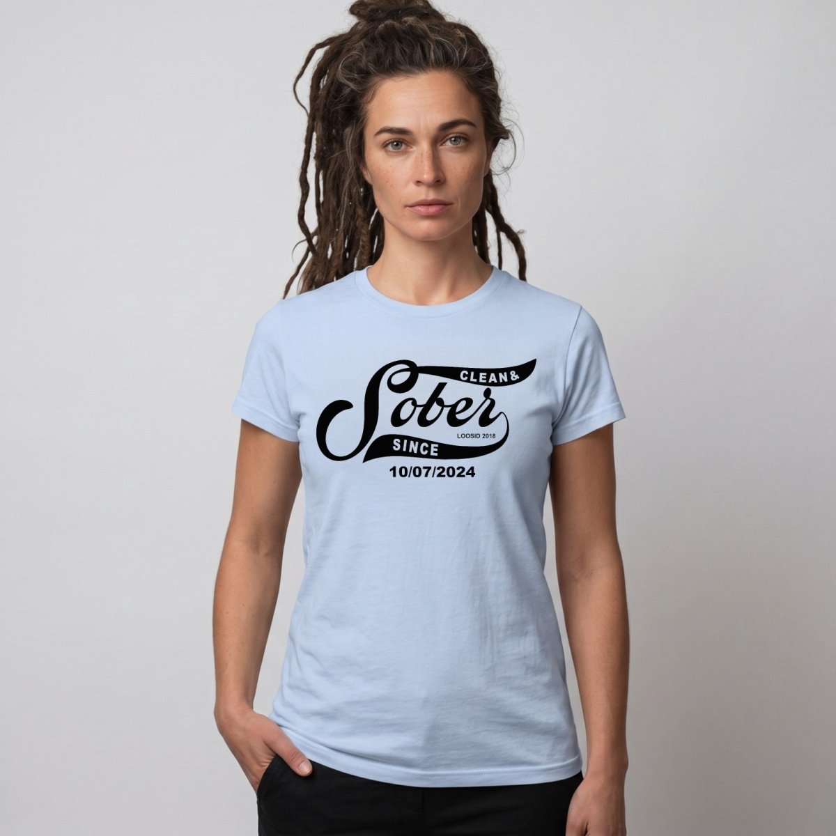 Sober T Shirt | Women’s Sober Since Top with Personalized Date