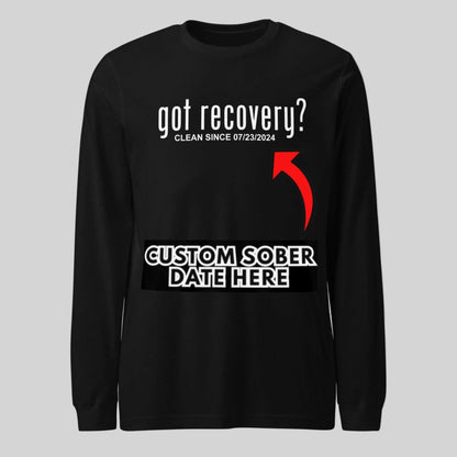 Got Recovery Long Sleeve Sober T Shirt graphic detail (view 4)