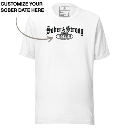 Sober T Shirt | Men's Old School Sober & Strong
