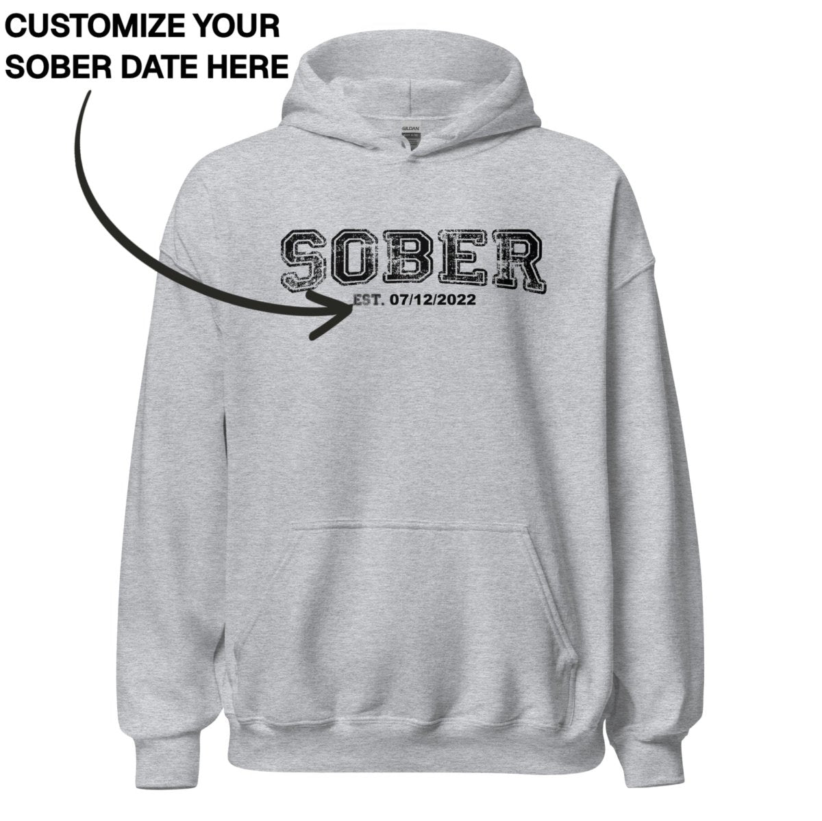 Recovery Hoodie | Men's Sober Est. Collegiate