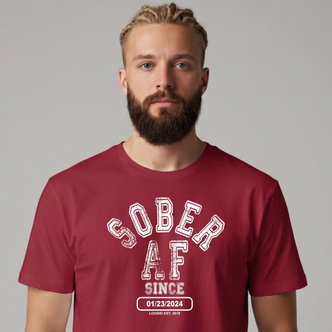 Sober T Shirt | Men's Sober AF Collegiate