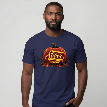 Sober T Shirt | Men's Sober Since Pumpkin