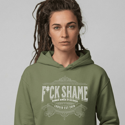 F*ck Shame Recovery Hoodie lifestyle view (view 35)