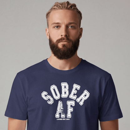 Sober T Shirt | Men's Sober AF Collegiate