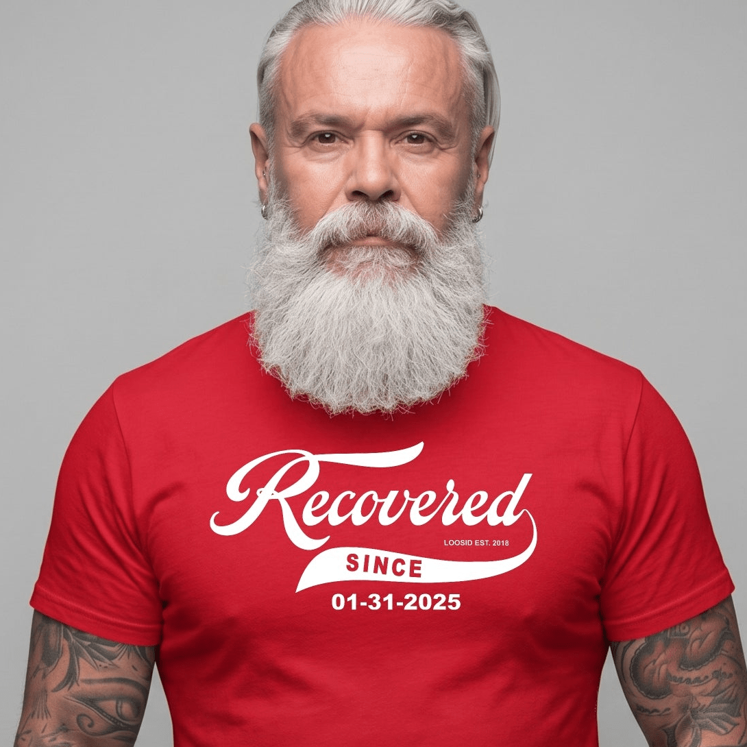 Recovered Since Sober T Shirt featuring the design (view 21)