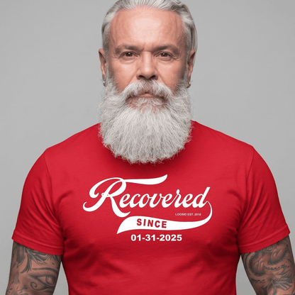 Recovered Since Sober T Shirt featuring the design (view 21)