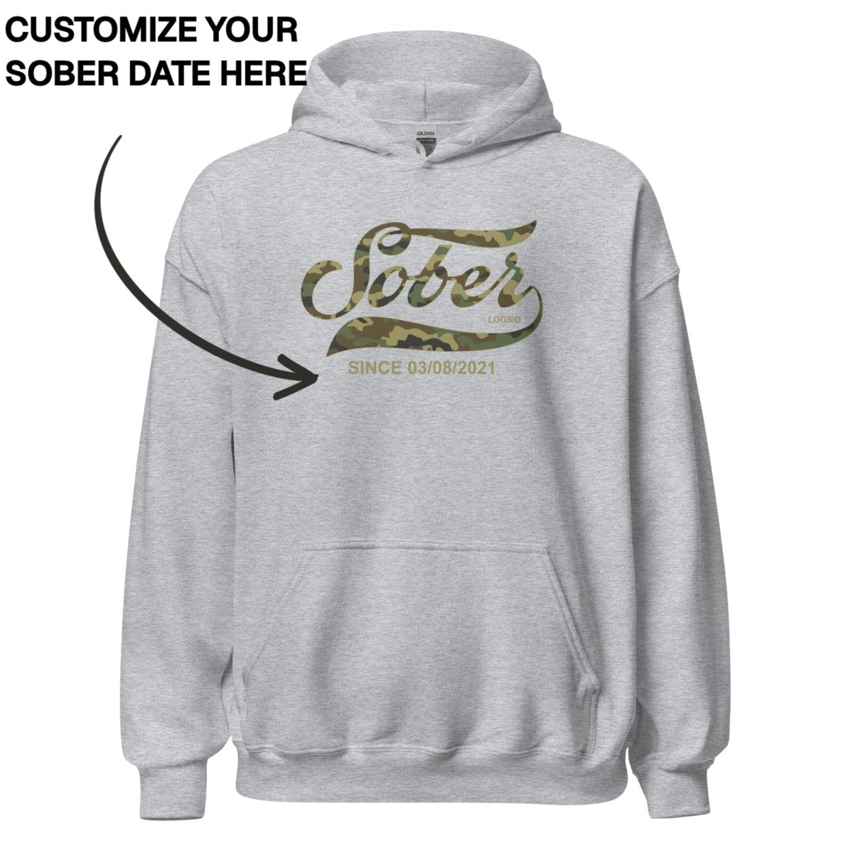 Recovery Hoodie | Men's Sober Since Camo