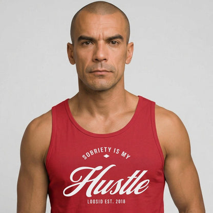 Sobriety is My Hustle Sober Tank Top side view (view 6)