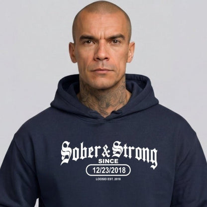 Recovery Hoodie | Men's Old School Sober & Strong