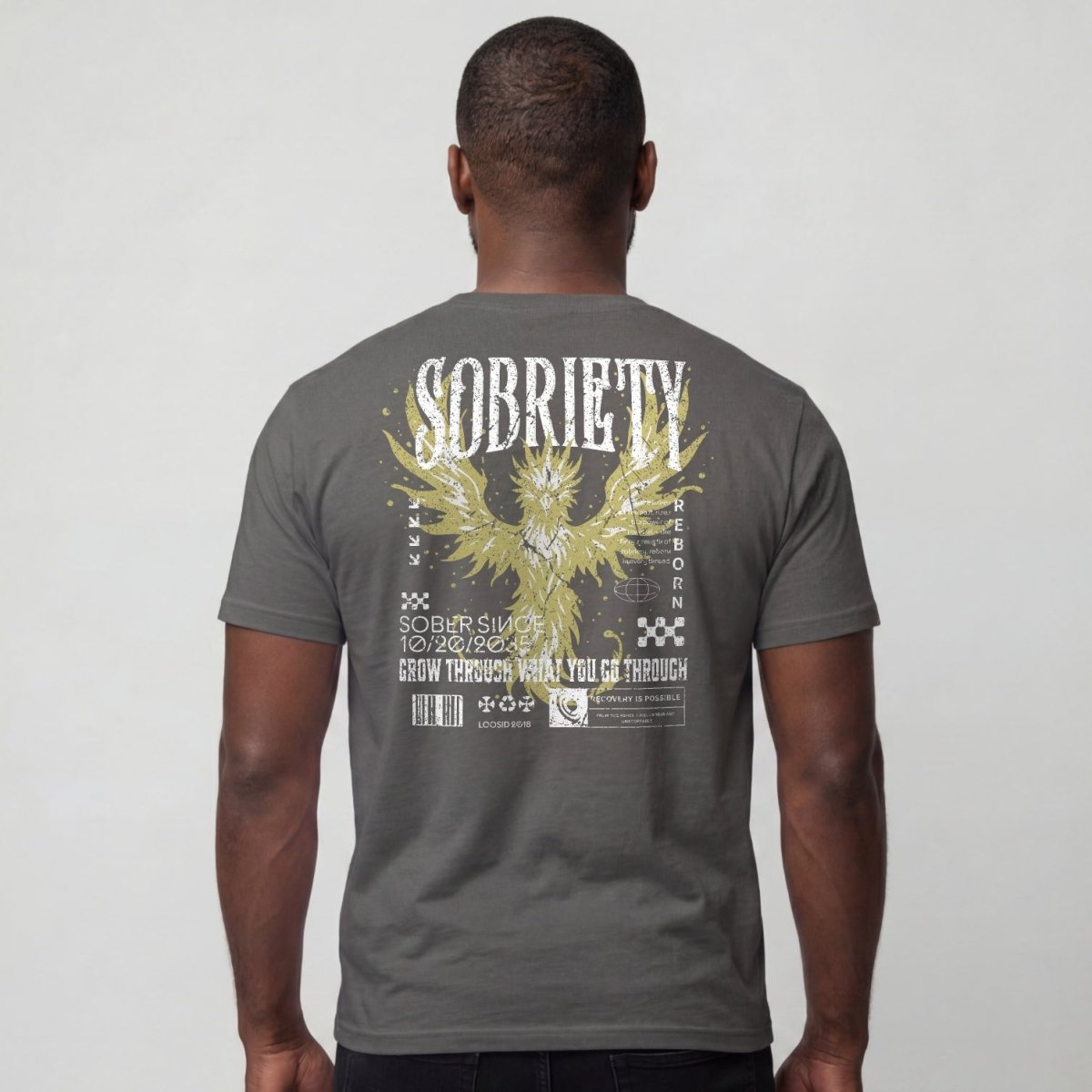 Sober T Shirt | Men's Phoenix Sobriety Reborn Limited-Edition