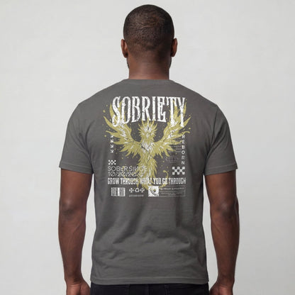 Sober T Shirt | Men's Phoenix Sobriety Reborn Limited-Edition