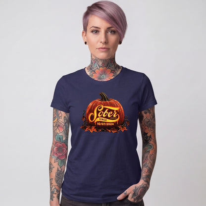 Sober T Shirt | Women's Sober Since Pumpkin