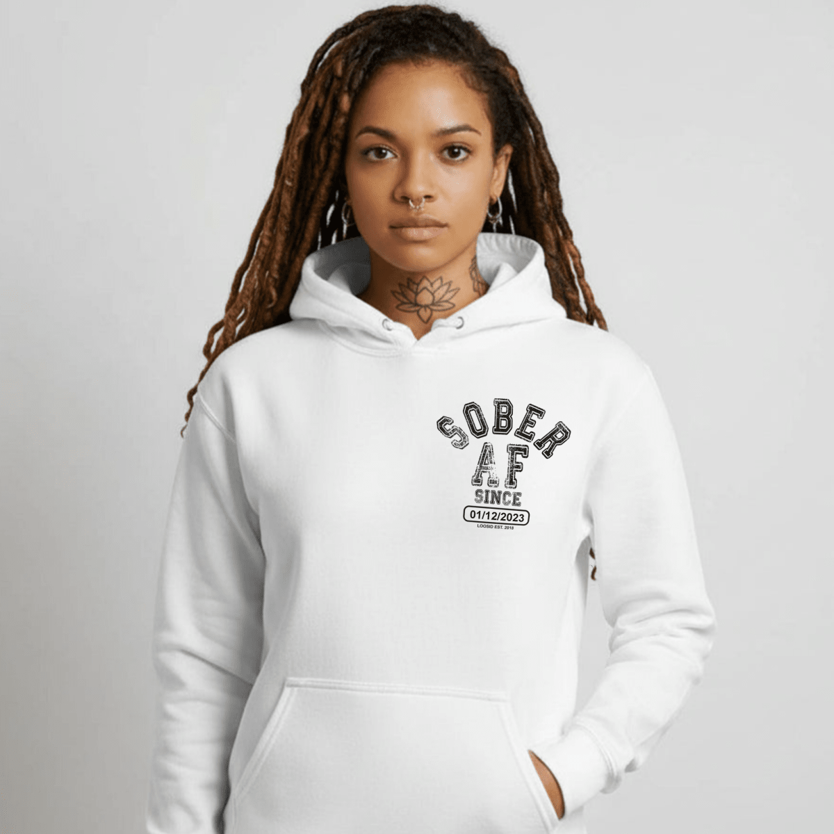elevated sober merchandise recovery hoodie