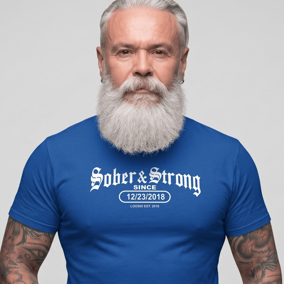 Sober T Shirt | Men's Old School Sober & Strong Tee