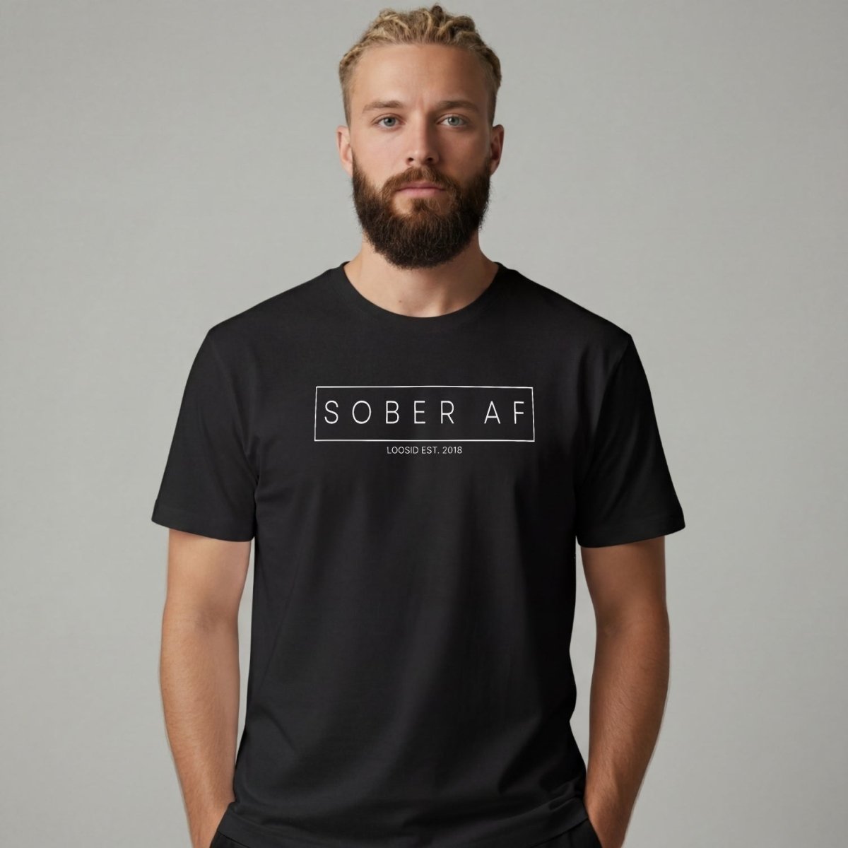 Sober T Shirt | Sober AF Men's Tee for Strength and Recovery