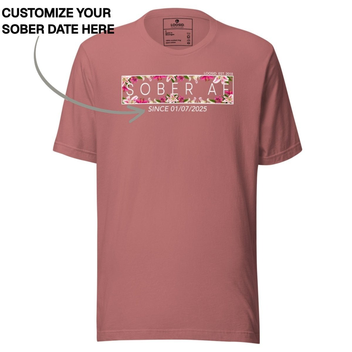 Sober T Shirt | Women's Sober AF Lily