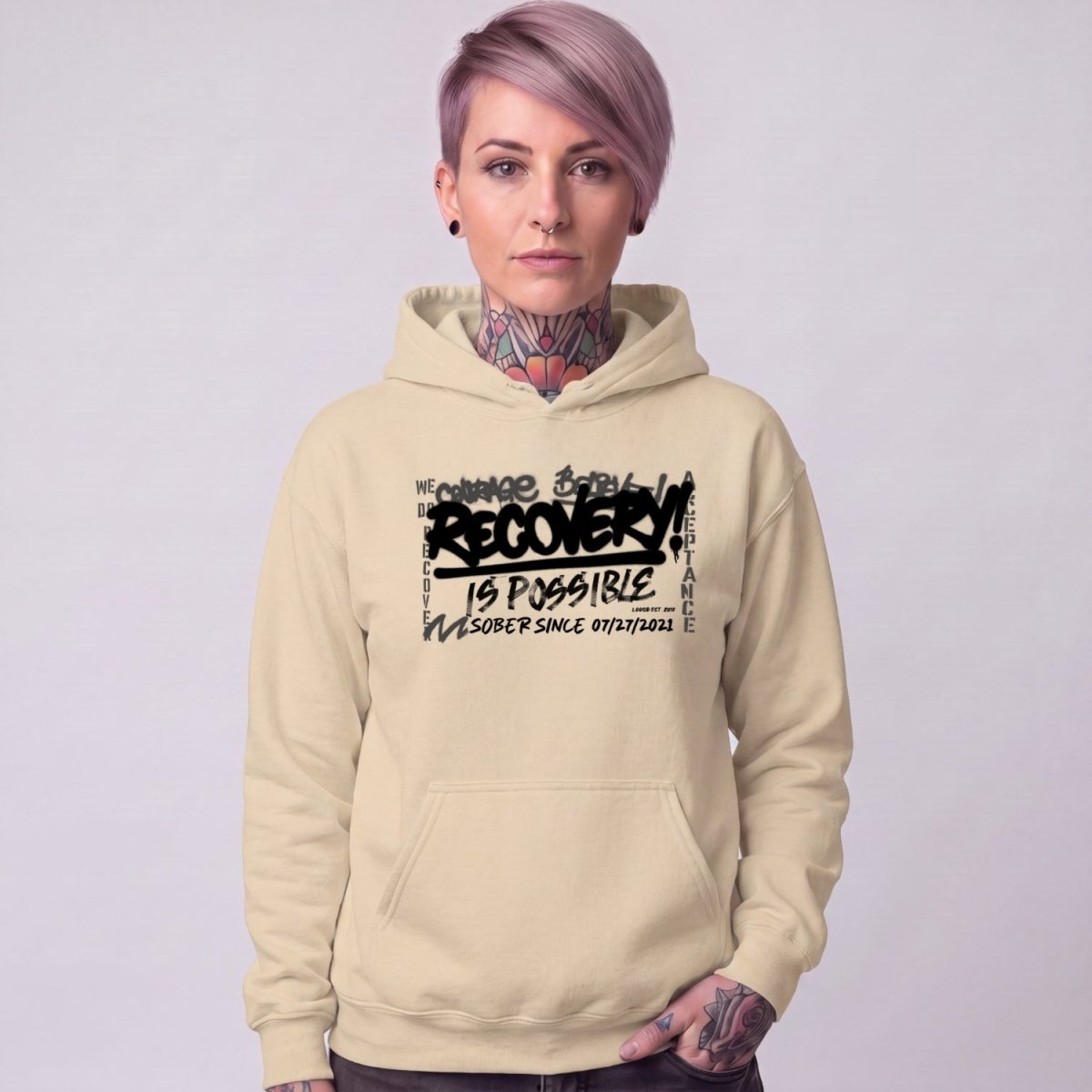 Recovery Hoodie | Women's Personalized Recovery Is Possible Hoodie