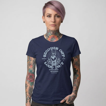 Recover Out Loud Women's Personalized Sober T Shirt
