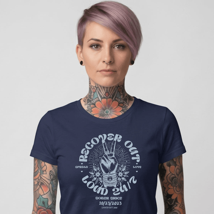 Recover Out Loud Women's Personalized Sober T Shirt