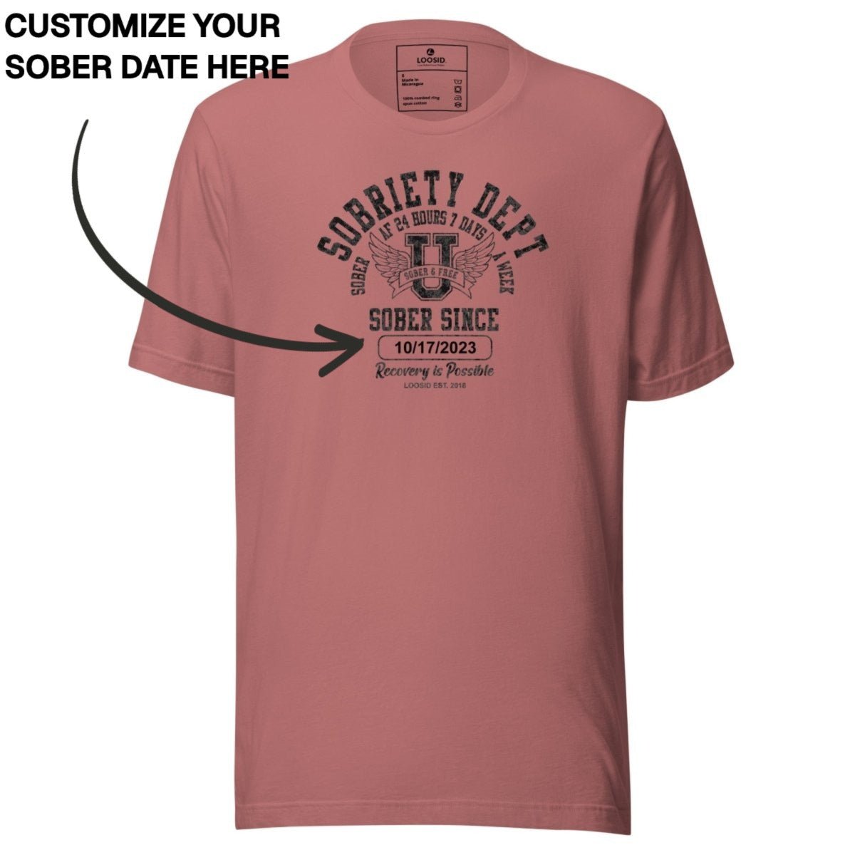 Sober T Shirt | Women's Sobriety Dept 24/7
