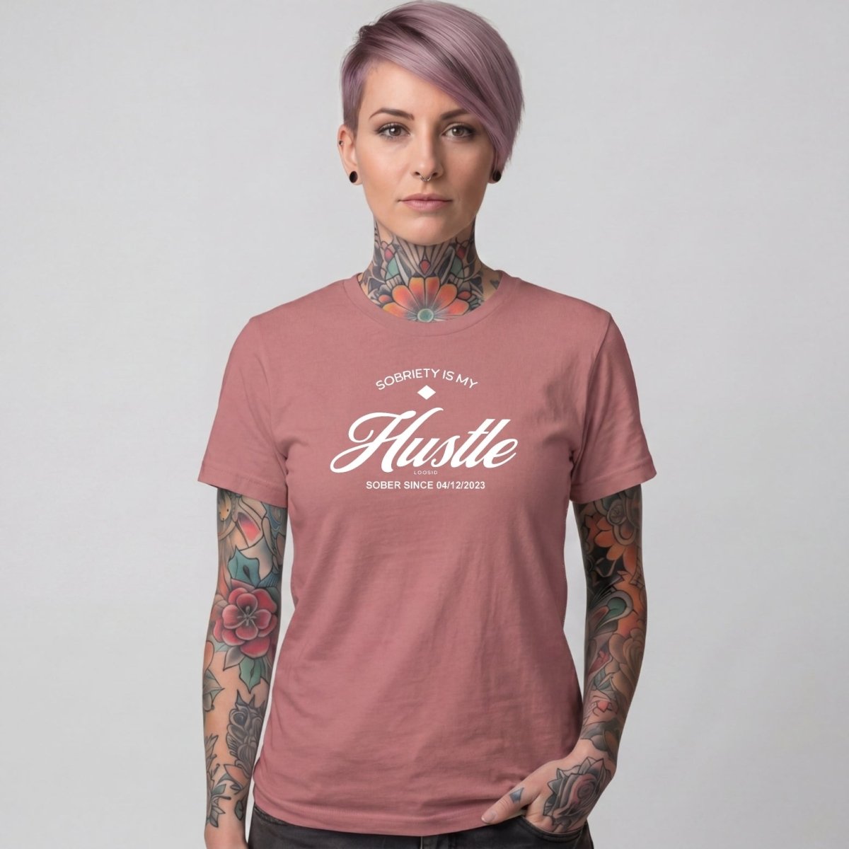Sober T Shirt | Women's Sobriety is My Hustle Tee