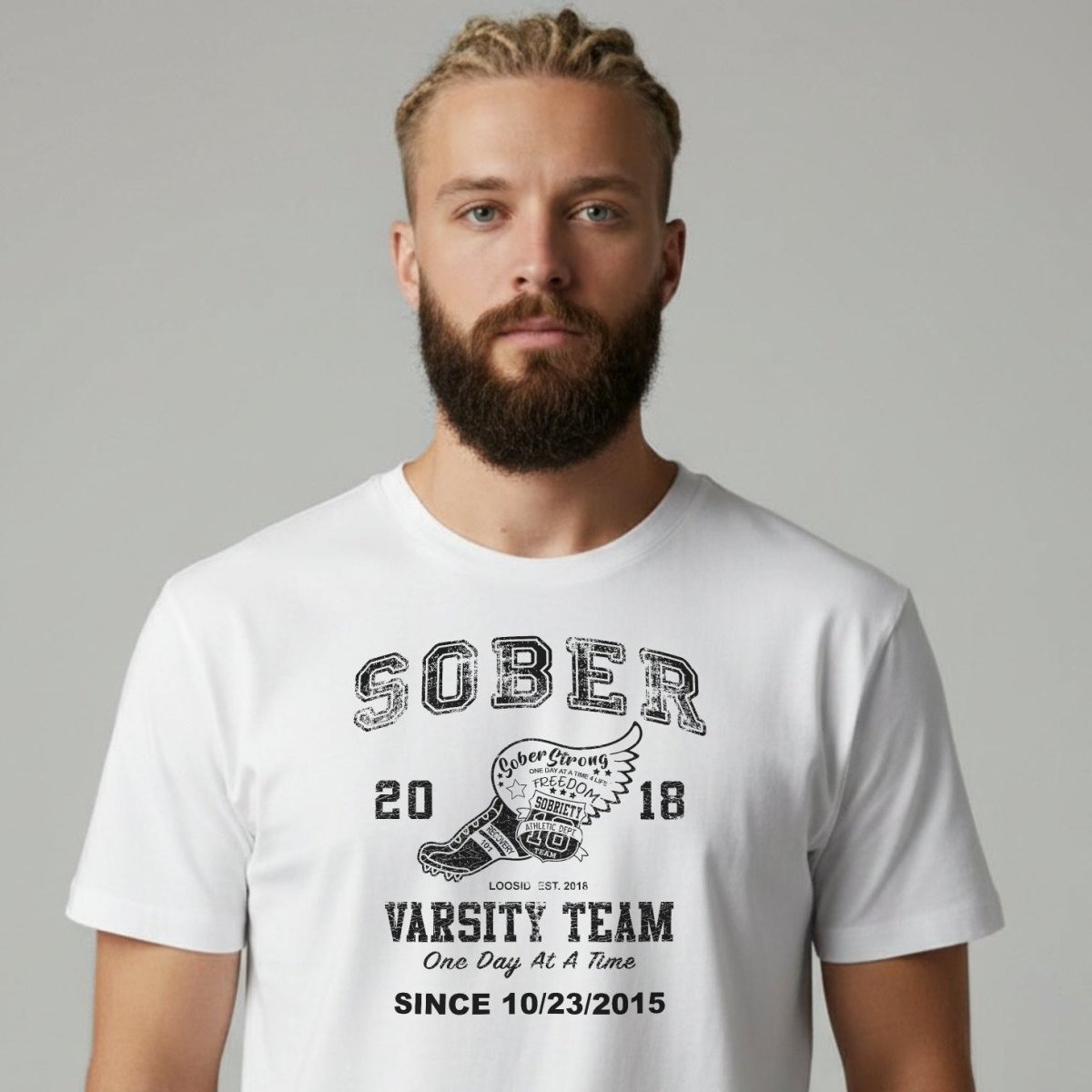 Sober Varsity Men's Personalized T-Shirt