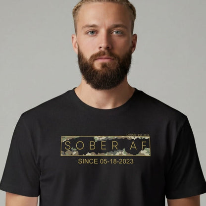 Sober T Shirt | Men's Sober AF Camo Tee