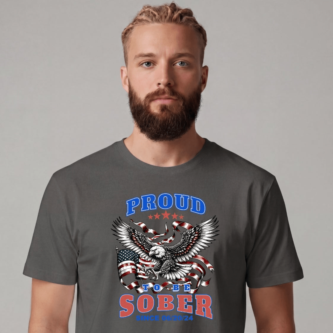 Sober T Shirt | Men's Proud To Be Sober Tee