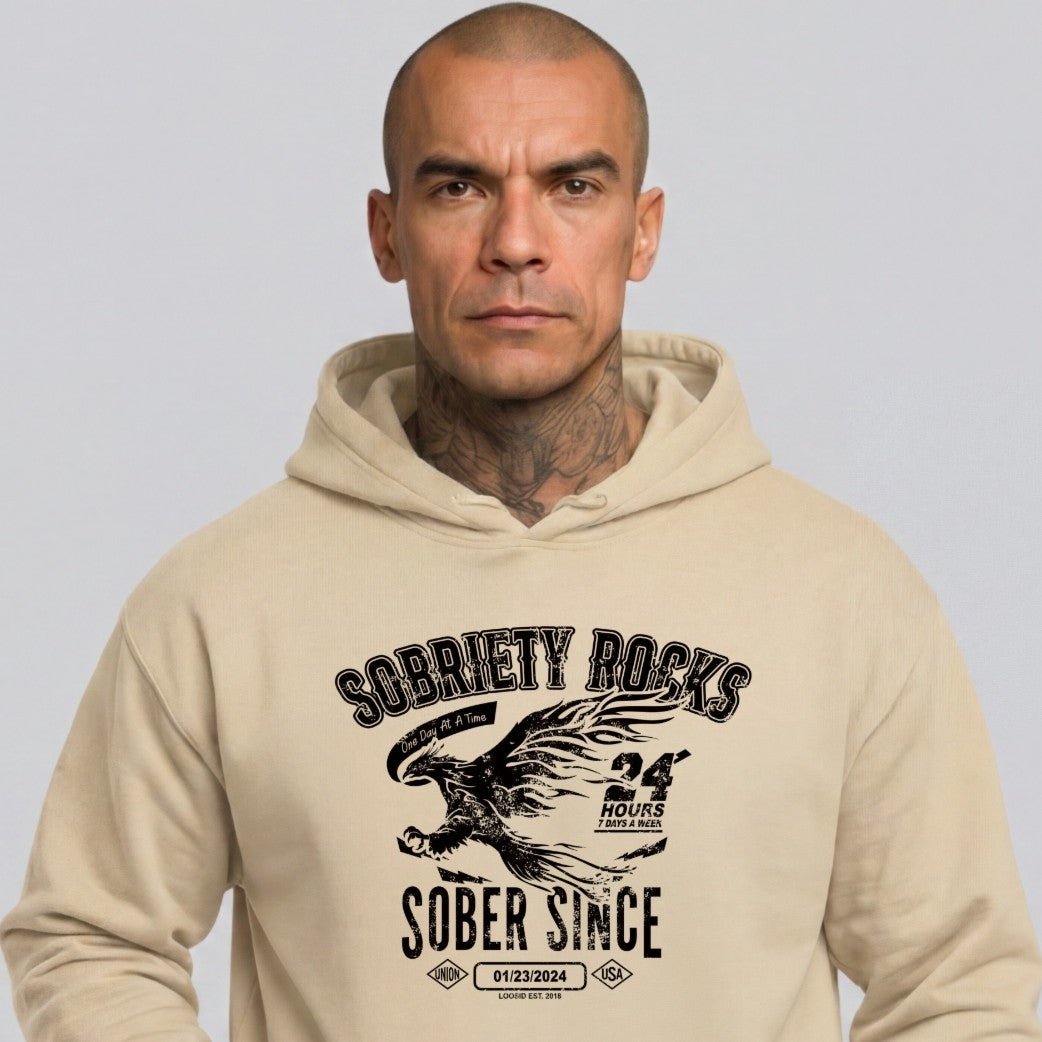 Recovery Hoodie | Men's Sobriety Rocks