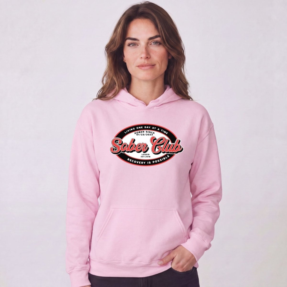 Recovery Hoodie | Women's Sober Club Badge