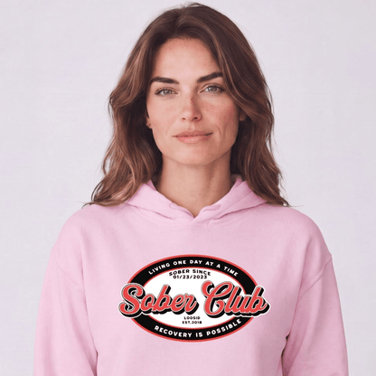 Recovery Hoodie | Women's Sober Club Badge