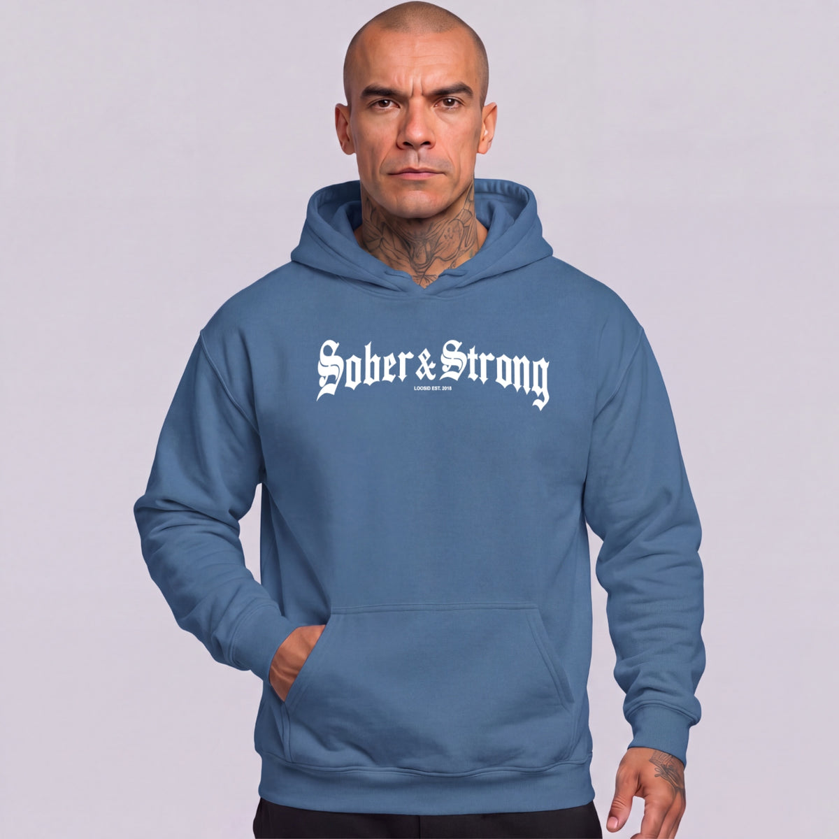 Recovery Hoodie | Men's Old School Sober & Strong