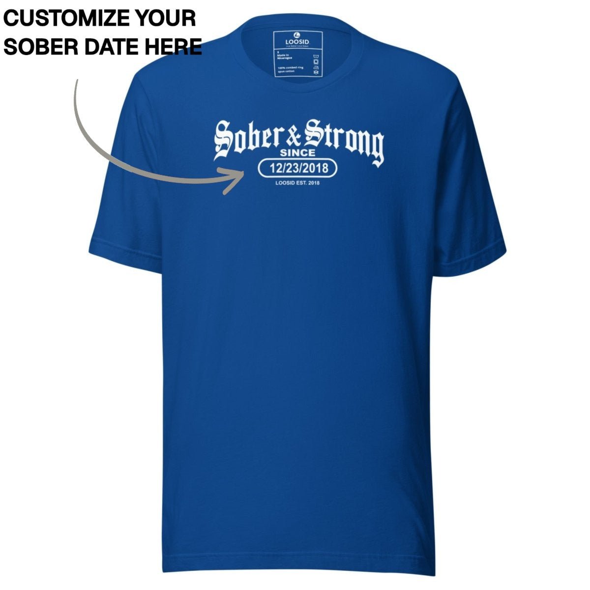 Sober T Shirt | Men's Old School Sober & Strong
