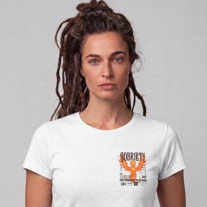 Phoenix Reborn Recovery Limited-Edition Women's T-Shirt with Sobriety Date