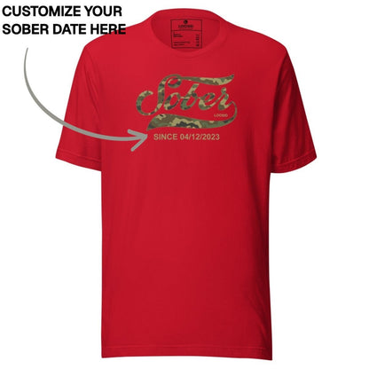 Sober T Shirt | Men's Sober Since Camo