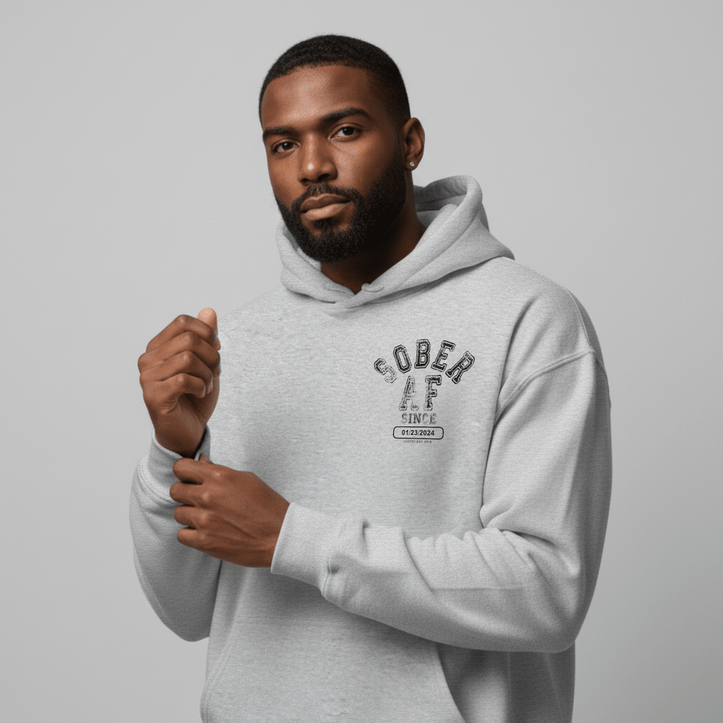 stylish sober apparel lifestyle recovery hoodie