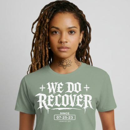 We Do Recover Female Sober T Shirt close-up view (view 12)