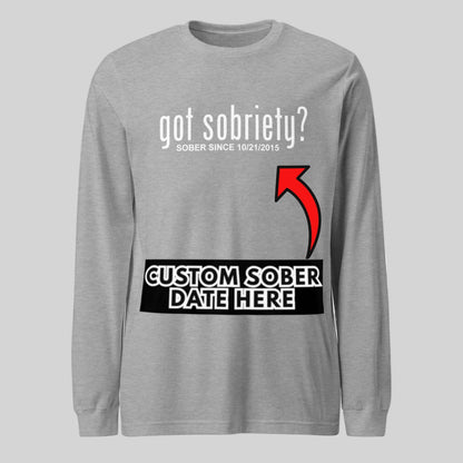 Long Sleeve Sober Sober T Shirt flat lay styled image (view 23)