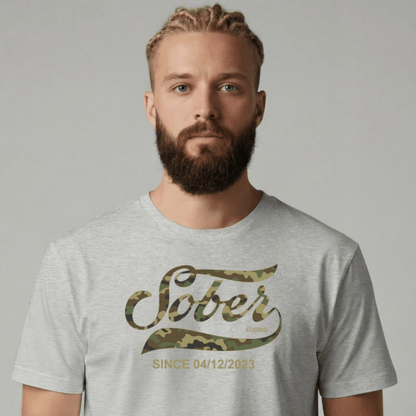 Sober T Shirt | Men's Sober Since Camo