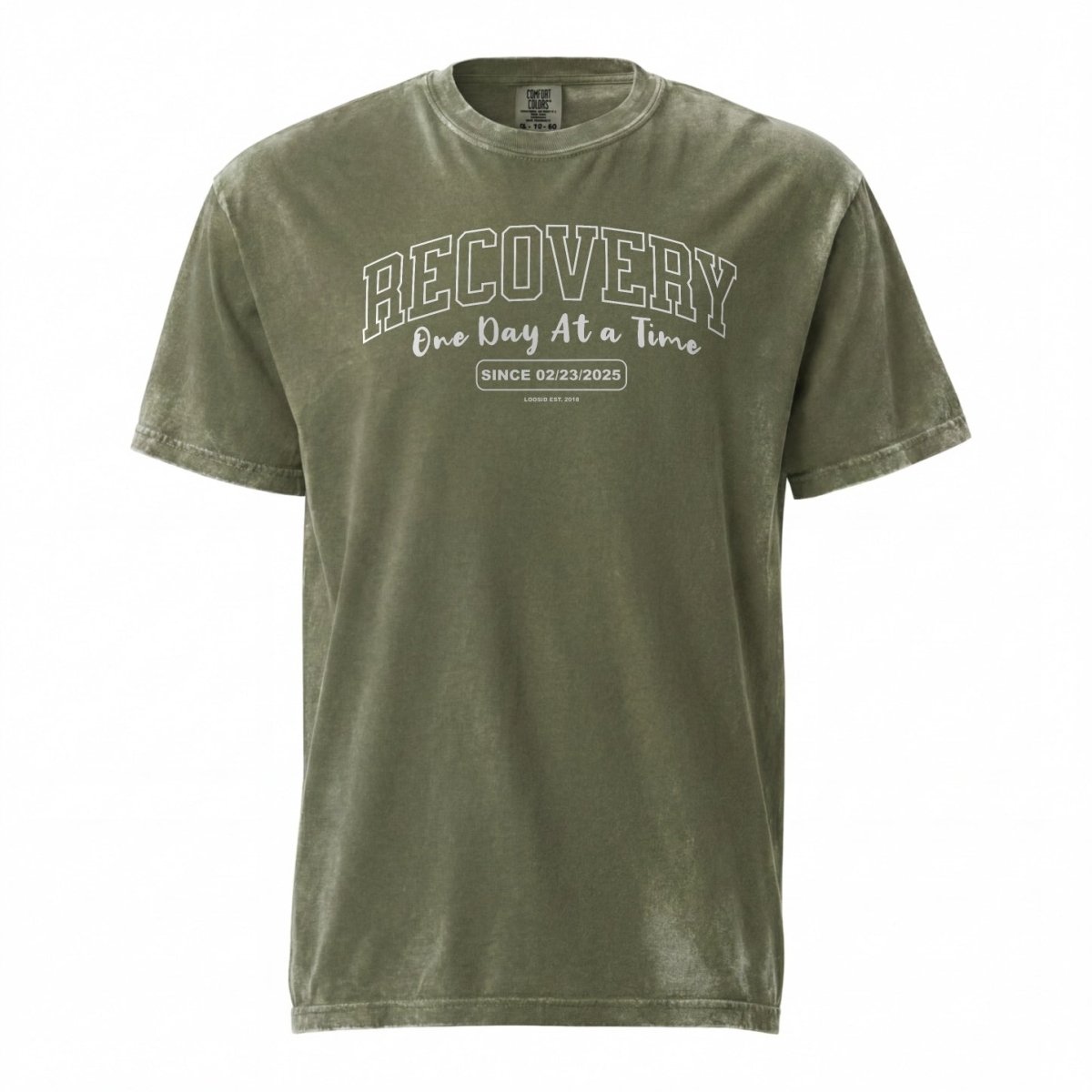 Sober T Shirt | Men's Recovery Looks Good On You Garment-Dyed Tee