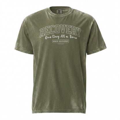 Sober T Shirt | Men's Recovery Looks Good On You Garment-Dyed Tee