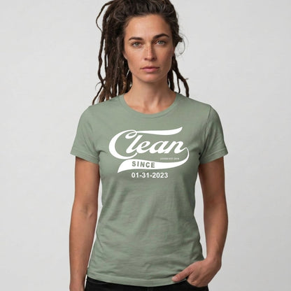 Clean Since Sober T Shirt featuring the design (view 21)