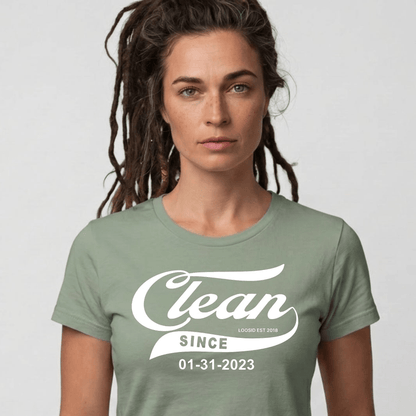 Clean Since Sober T Shirt product photo (view 20)