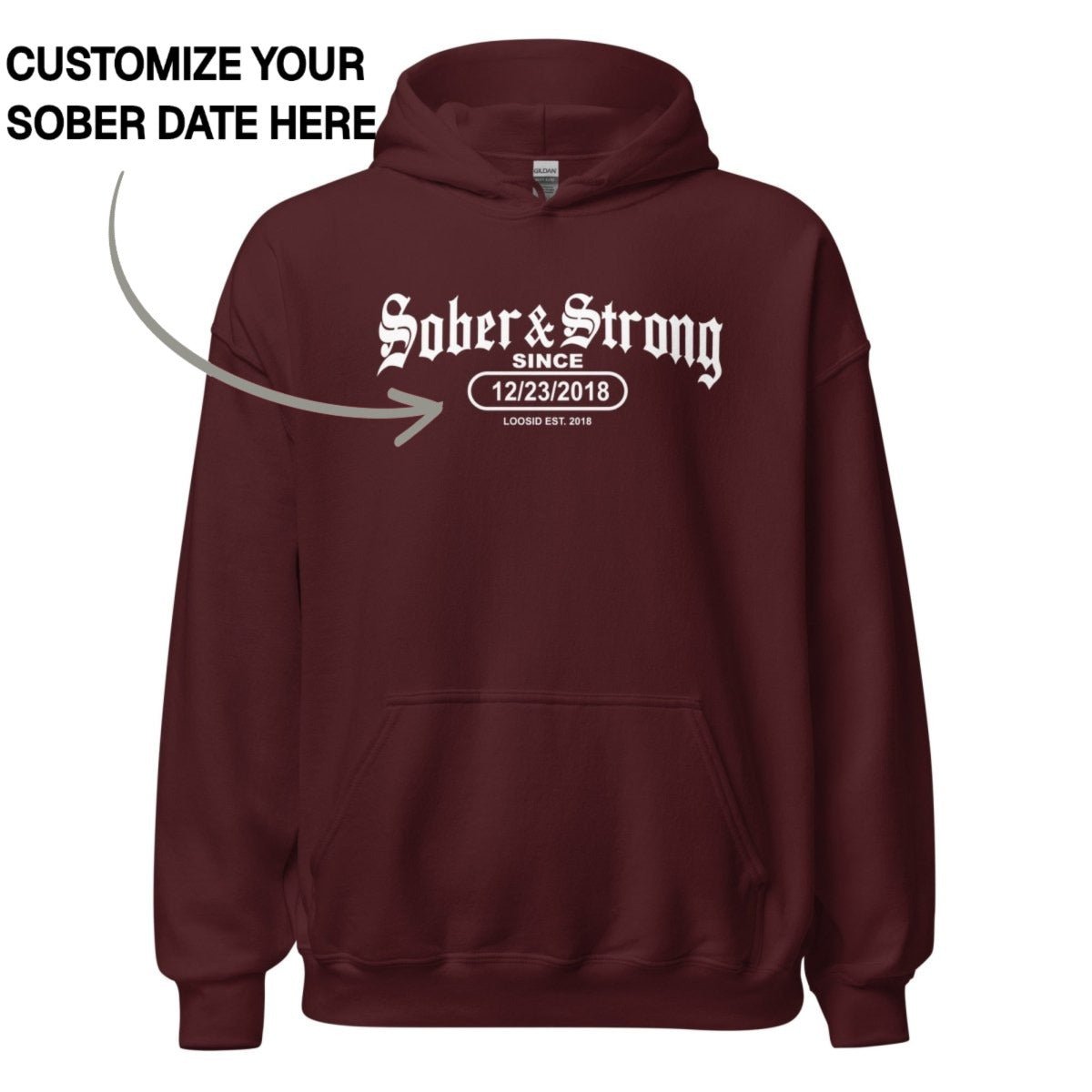 Recovery Hoodie | Women's Old School Sober & Strong