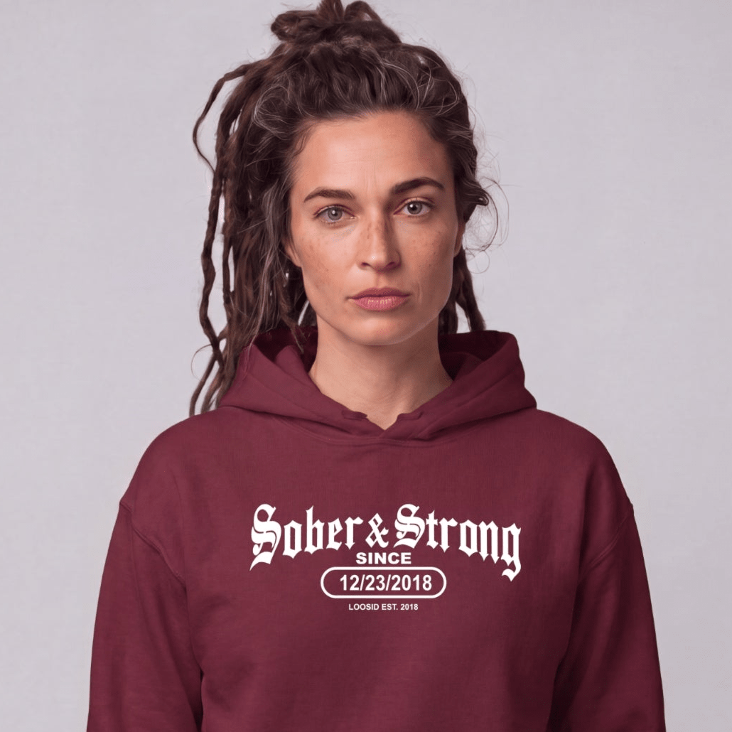 Recovery Hoodie | Women's Old School Sober & Strong