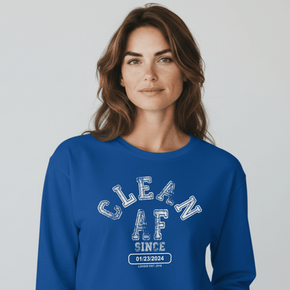 Clean AF Long Sleeve Sober T Shirt featuring the design (view 21)