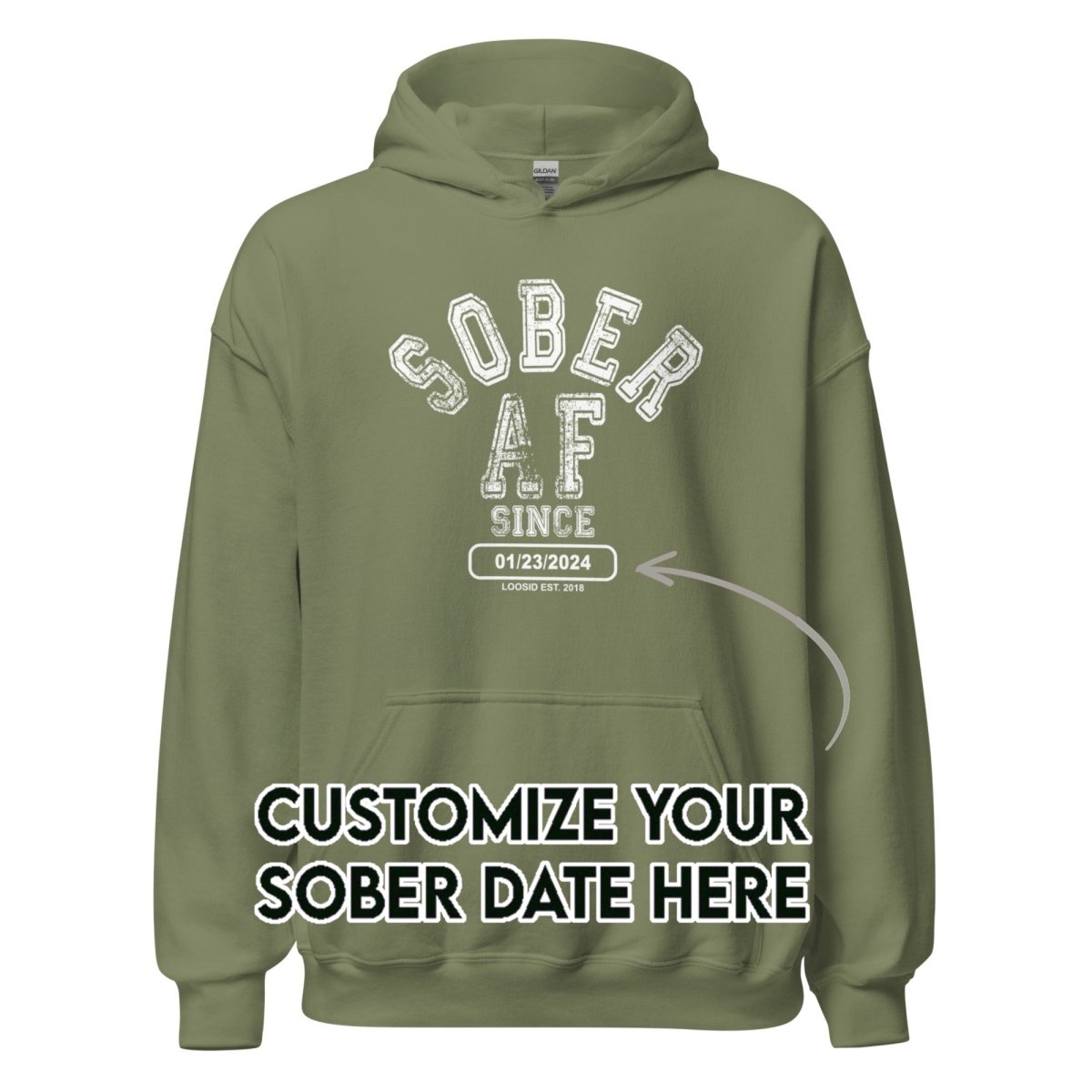 Recovery Hoodie | Men's Sober AF Collegiate