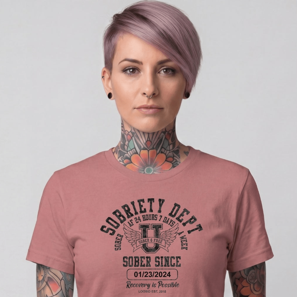 Sober T Shirt | Women's Sobriety Dept Tee