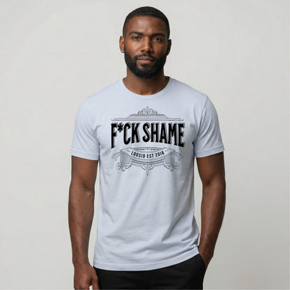 F*ck Shame Sober T Shirt back view (view 7)